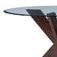 Linon Home Decor Adler X-Base Dining Table with Glass Top in Espresso and Clear - Table Only, , large