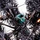 The Gerson Company 7.5" Pre-Lit Tuscany Tinsel Christmas Tree in Black, , large