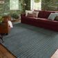Loloi II Henry 7"9" x 9"9" Denim and Ivory Area Rug, , large