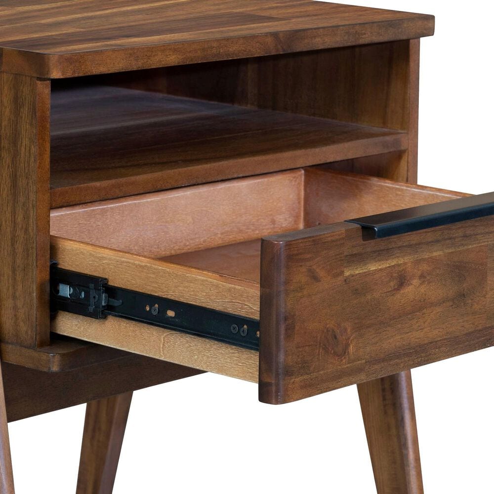 LH Imports Remix 1-Drawer Nightstand in Estelle Brown, , large