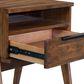 LH Imports Remix 1-Drawer Nightstand in Estelle Brown, , large