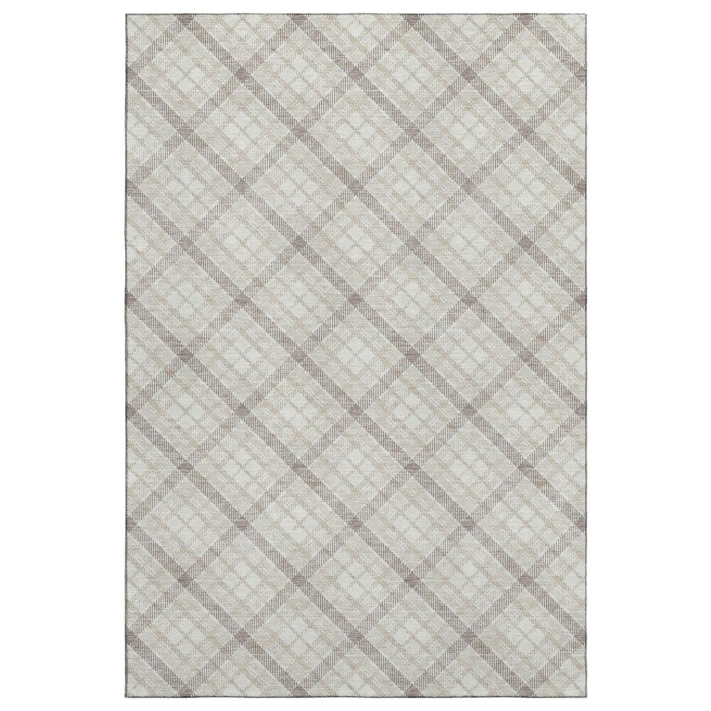Dalyn Rug Company Soft Essentials Plaid Linen 10" x 14" Indoor/Outdoor Area Rug, , large