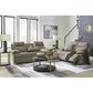 Ashley Side-Swipe Manual Reclining Loveseat in Mocha, , large