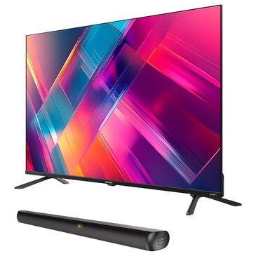 Element 50" Class Revolution Series 4K UHD HDR Frameless - Smart Xumo TV with 2.0 Soundbar in Black, , large