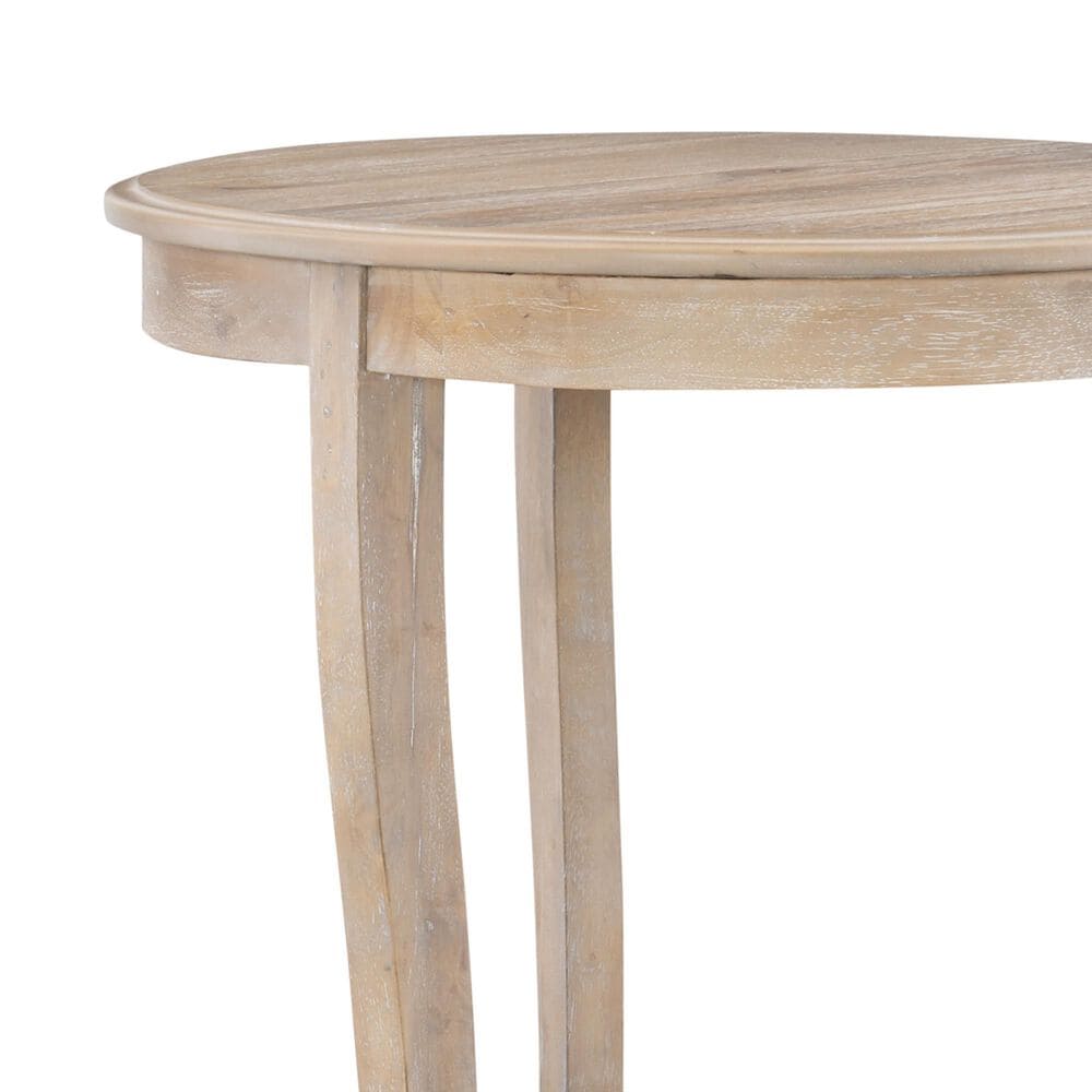 Linon Home Decor Aubert Round Side Table in Natural, , large