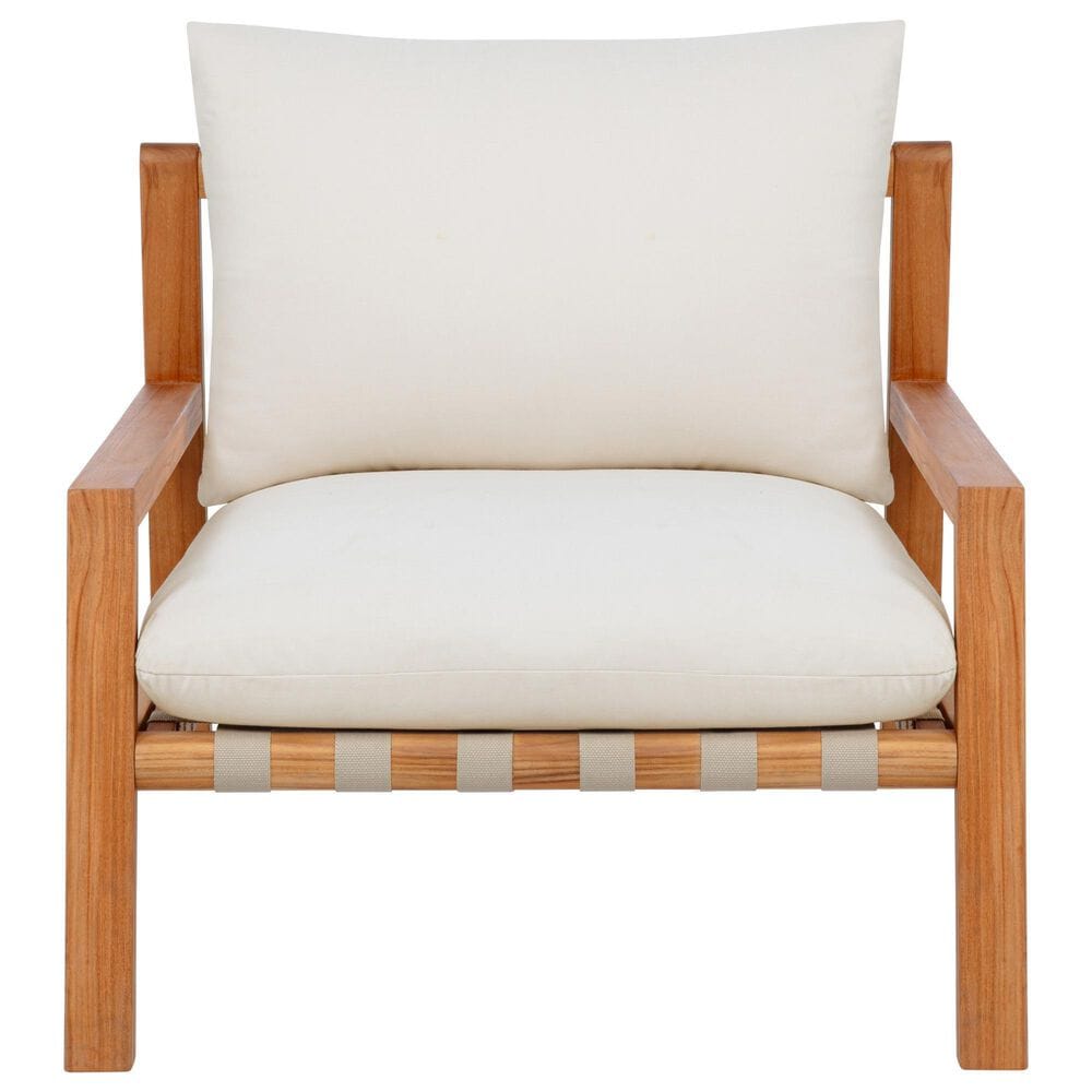 Linon Home Decor Cassius Patio Slanted Back Chair in Off White, , large