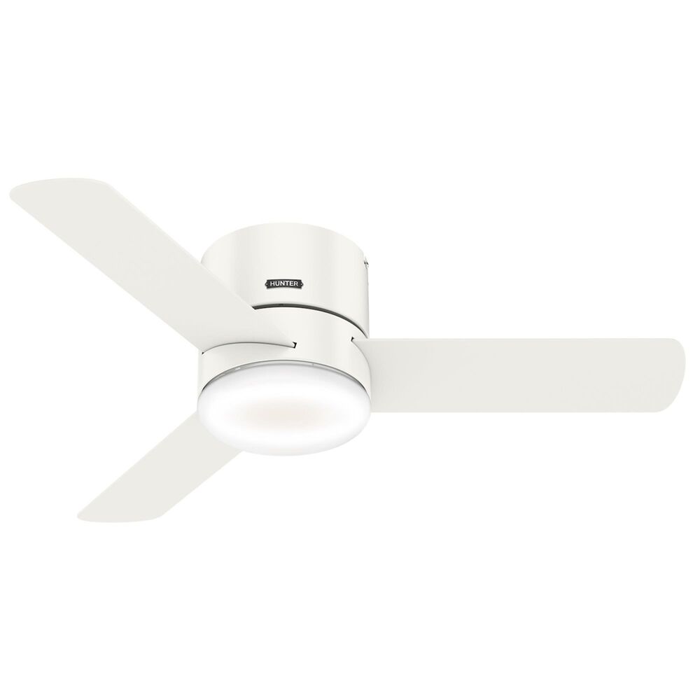 Hunter Minimus Low Profile 44" Ceiling Fan with LED Light in Fresh White, , large