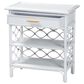 Baxton Studio Akane 1-Drawer Nightstand in White, , large