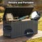 Hearth and Haven 260-Gallon Outdoor Plastic Deck Box in Black, , large