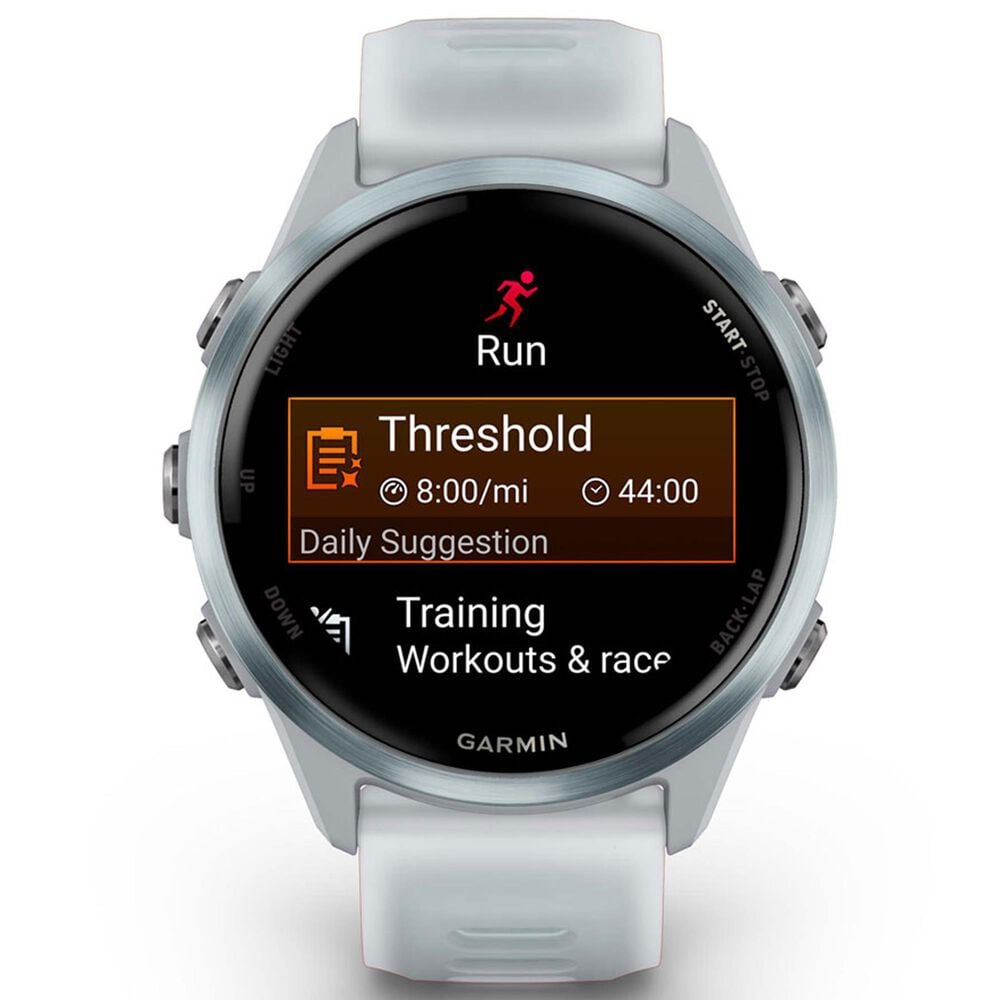 Garmin Forerunner 570 42mm Cloud Blue Aluminum Case with Translucent Whitestone Band, , large