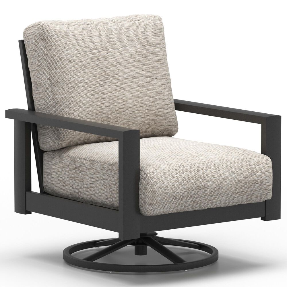 Homecrest Elements Outdoor Swivel Rocker Chat Chair in Mainstreet Putty, , large