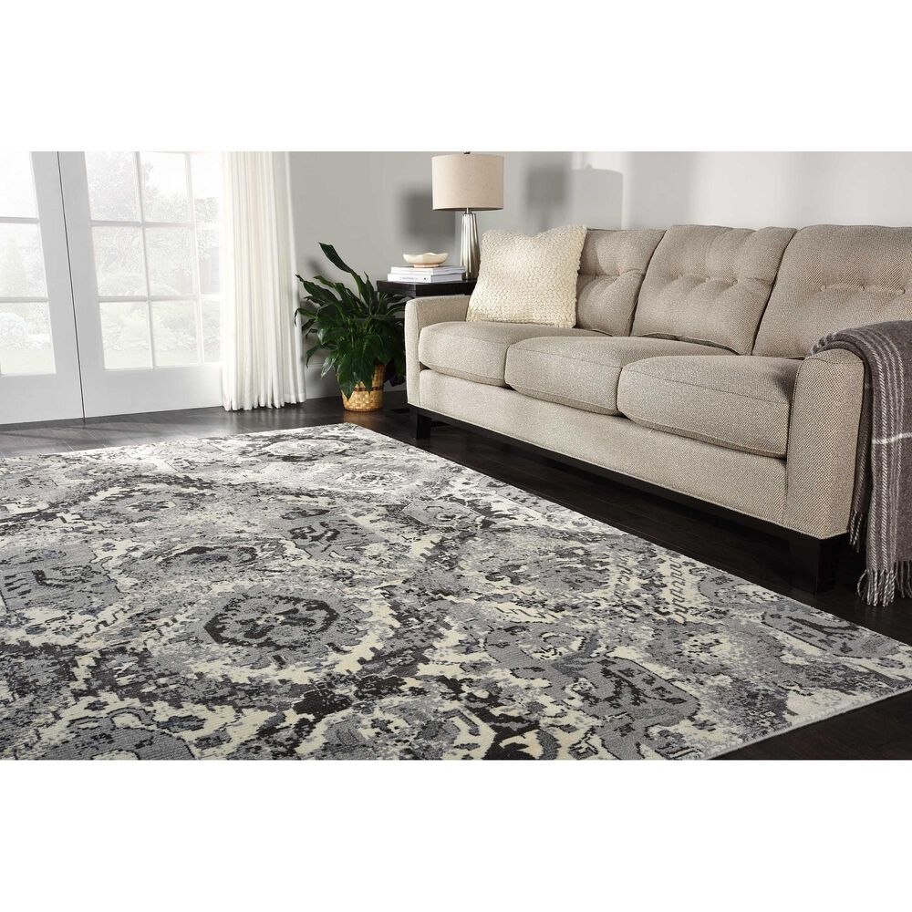 Nourison Twilight TWI03 9&#39;9&quot; x 13&#39;9&quot; Ivory and Grey Area Rug, , large