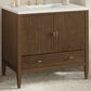 James Martin Vanities Myrrin 36" Vanity in Mid-Century Walnut with 3 cm Lime Delight Quartz Top, , large