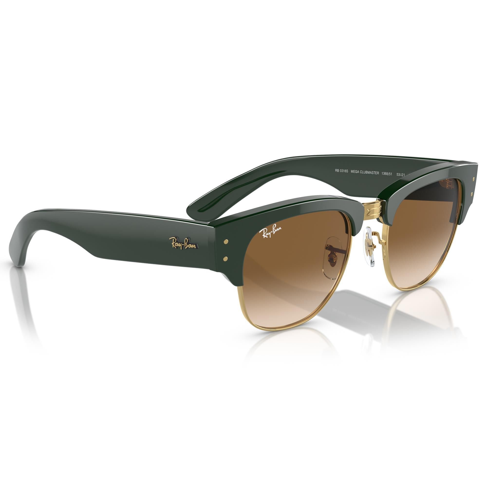 Ray Ban Mega Clubmaster Size XL Sunglass with Light Brown Lenses