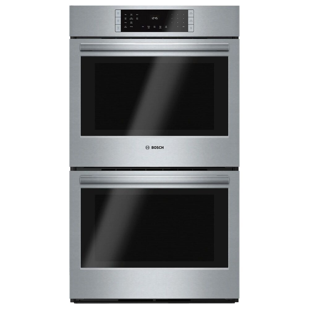 Bosch 800 Series 2-Piece Kitchen Package with Stainless Steel 30&quot; Double Electric Wall Oven and 36&quot; Black Induction Cooktop, , large
