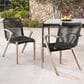 Blue River Nabila Outdoor Dining Chair with Charcoal Rope in Light Teak (Set of 2), , large