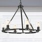 Golden Lighting Monroe 6-Light Chandelier in Matte Black and Gold, , large