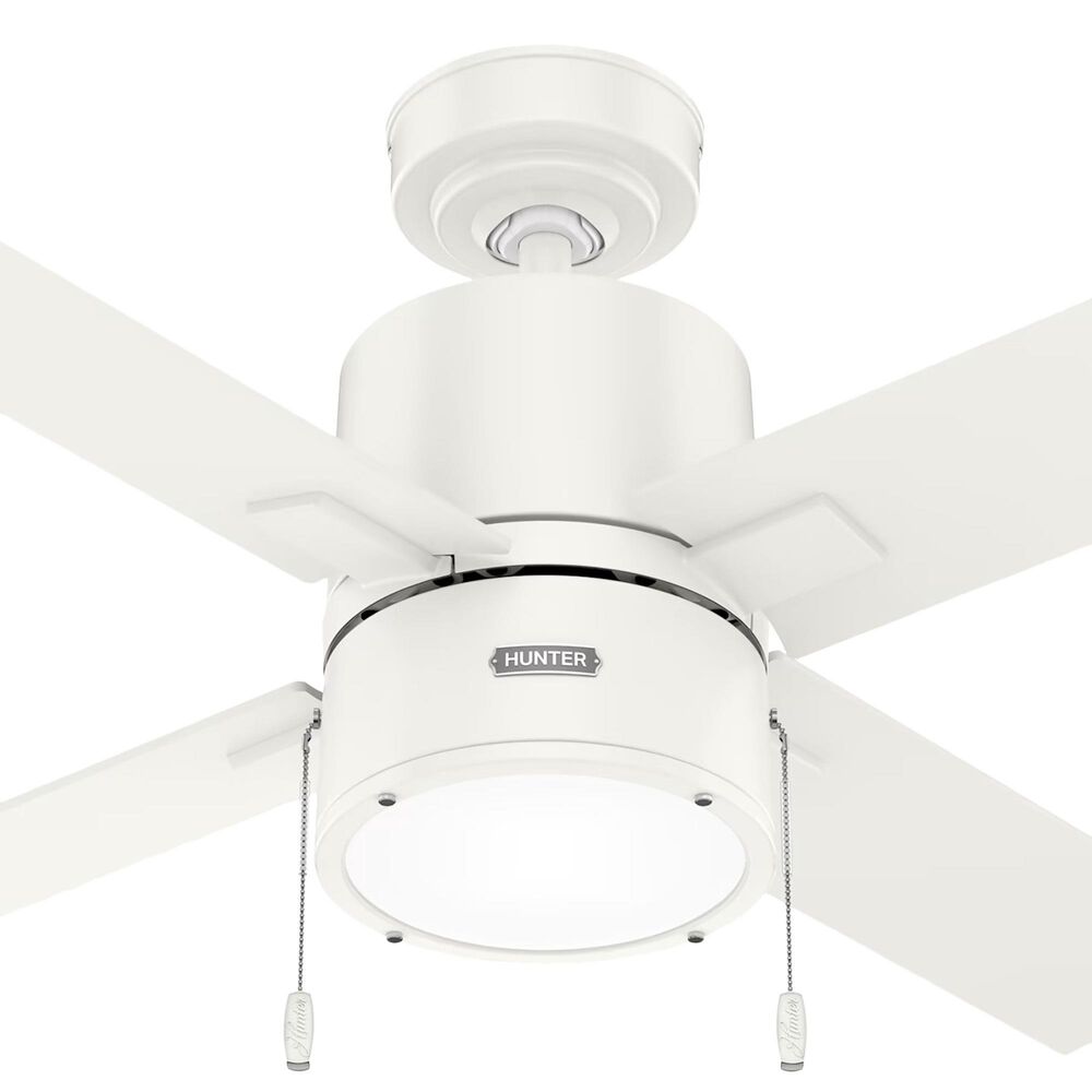 Hunter Beck 42&quot; Ceiling Fan with LED Lights in Fresh White, , large
