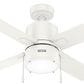 Hunter Beck 42" Ceiling Fan with LED Lights in Fresh White, , large