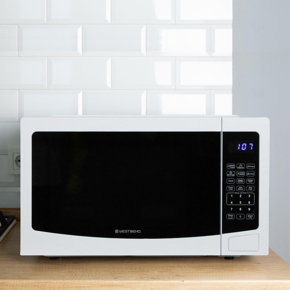 West Bend 1.1 Cu. Ft. Touch Microwave in White, , large