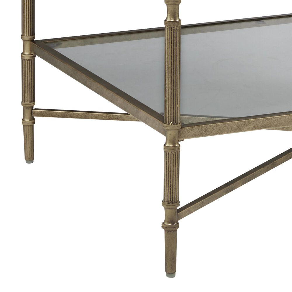 Ashley Cloverty Cocktail Table in Aged Gold and Clear, , large