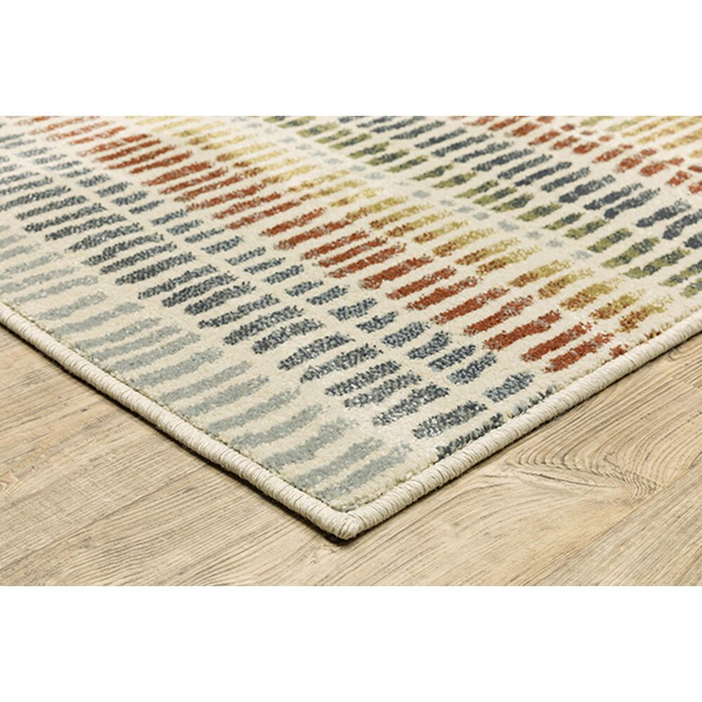 Oriental Weavers Branson Geometric 1&#39;10&quot; x 7&#39;3&quot; Ivory and Multicolor Runner, , large