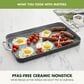 Green Pan Valencia Pro 18" x 11" Ceramic Nonstick Double Griddle in Grey, , large