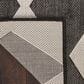 Nourison Positano Geometric Black 5" x 7" Indoor/Outdoor Area Rug, , large
