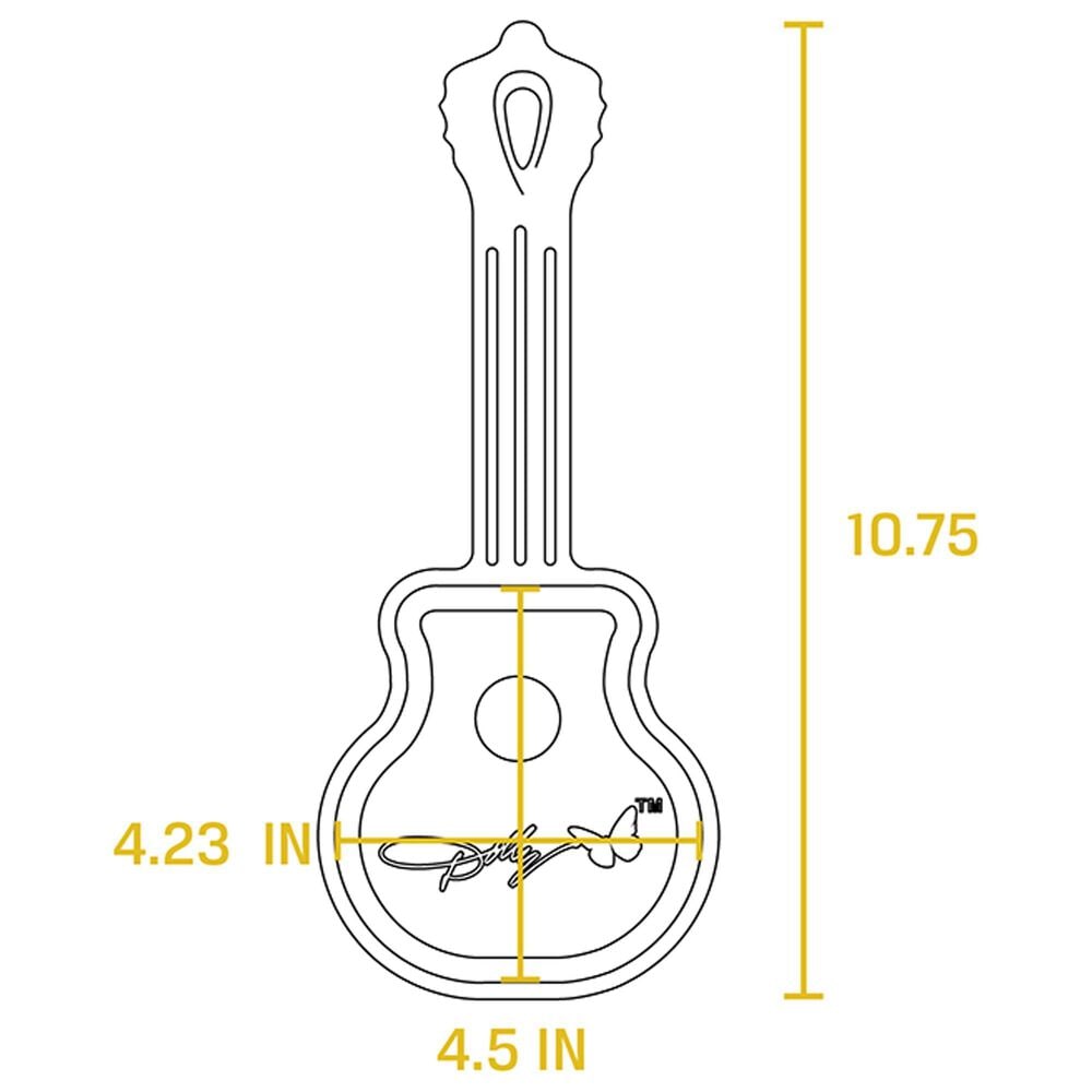 Lodge 2.2-Quart Dolly Parton Rockstar Guitar Mini Skillet in Black, , large