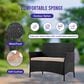 Furniture of America Bianca 4-Piece Patio Conversation Set in Black, , large
