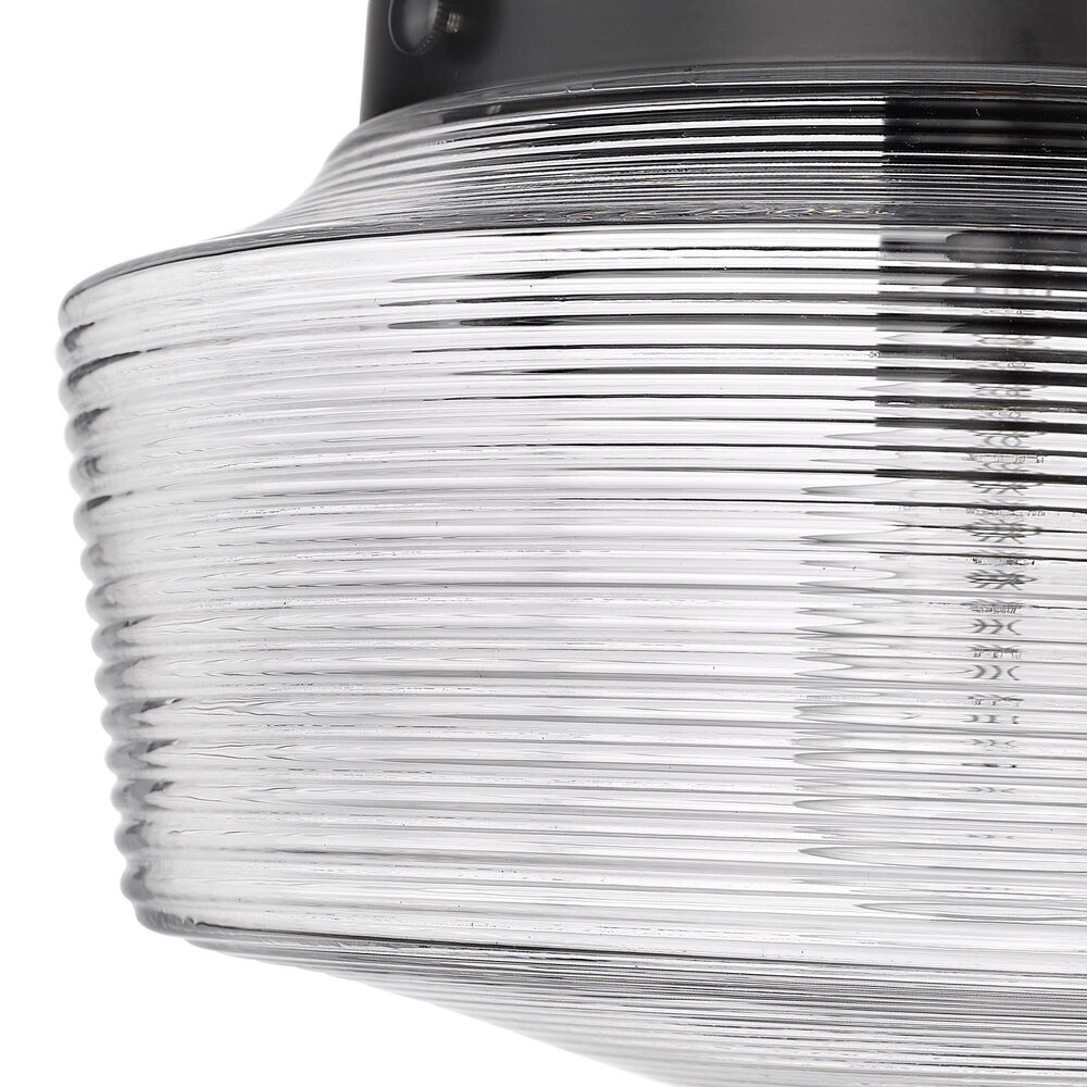 Golden Lighting Holloway 1-Light Flush Mount in Matte Black, , large