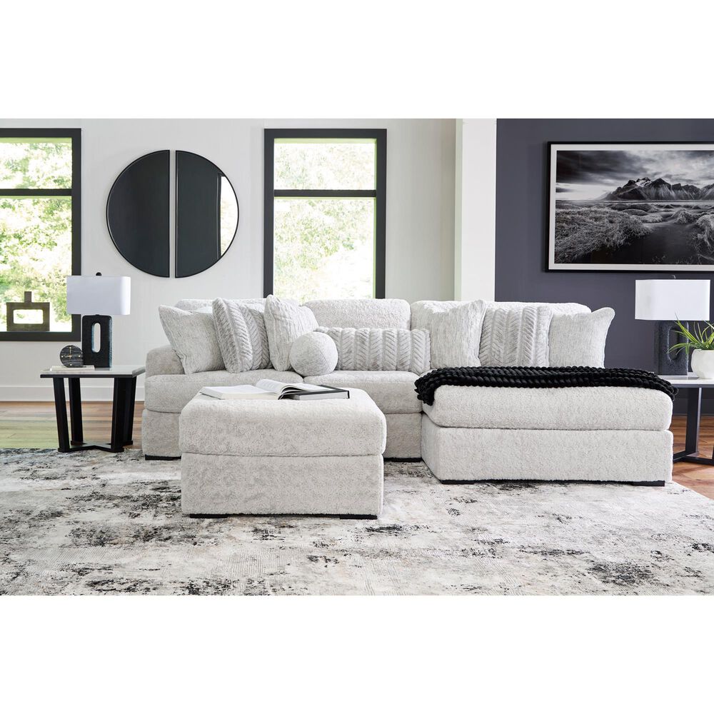 Ashley Cuddle Plush Oversized Accent Ottoman in Arctic, , large