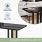 Rta Products Llc Modern Dining Table with Painted Glass Top in Black and Gold, , large