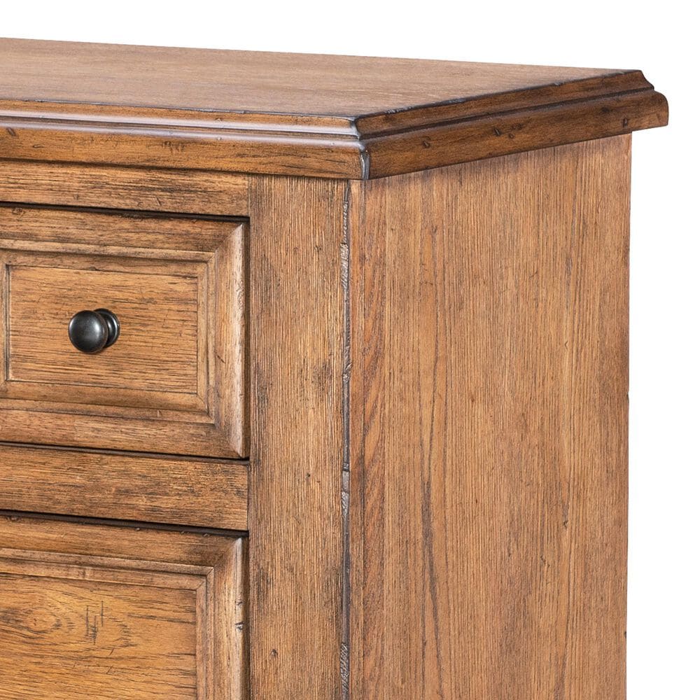 Country Living Vintage Market 2-Drawer Apothecary Nightstand in Barnwood Oak with Outlets and USB Ports, , large