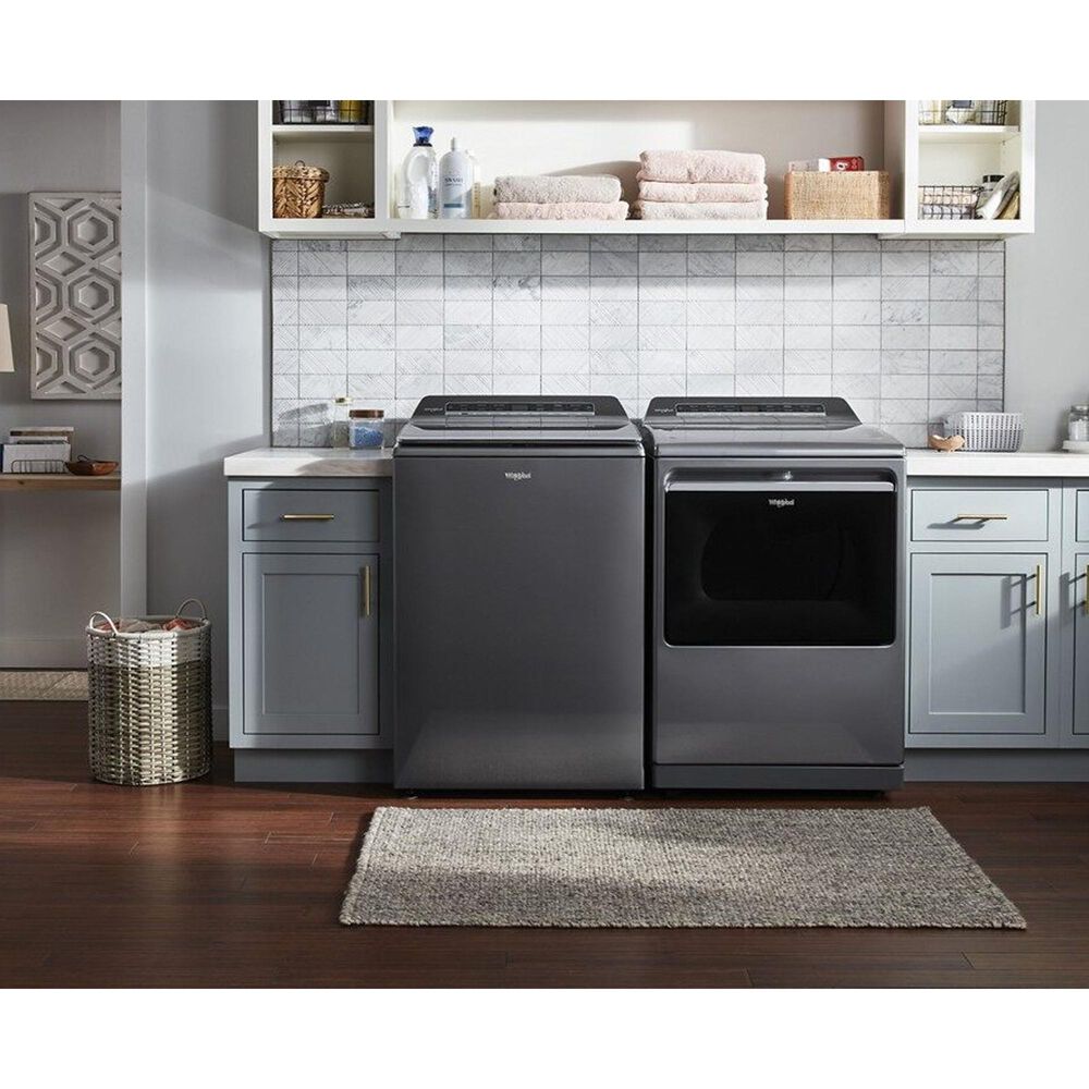 Whirlpool 7.4 Cu. Ft. Top Load Gas Dryer with Advanced Moisture Sensing in Chrome Shadow, , large