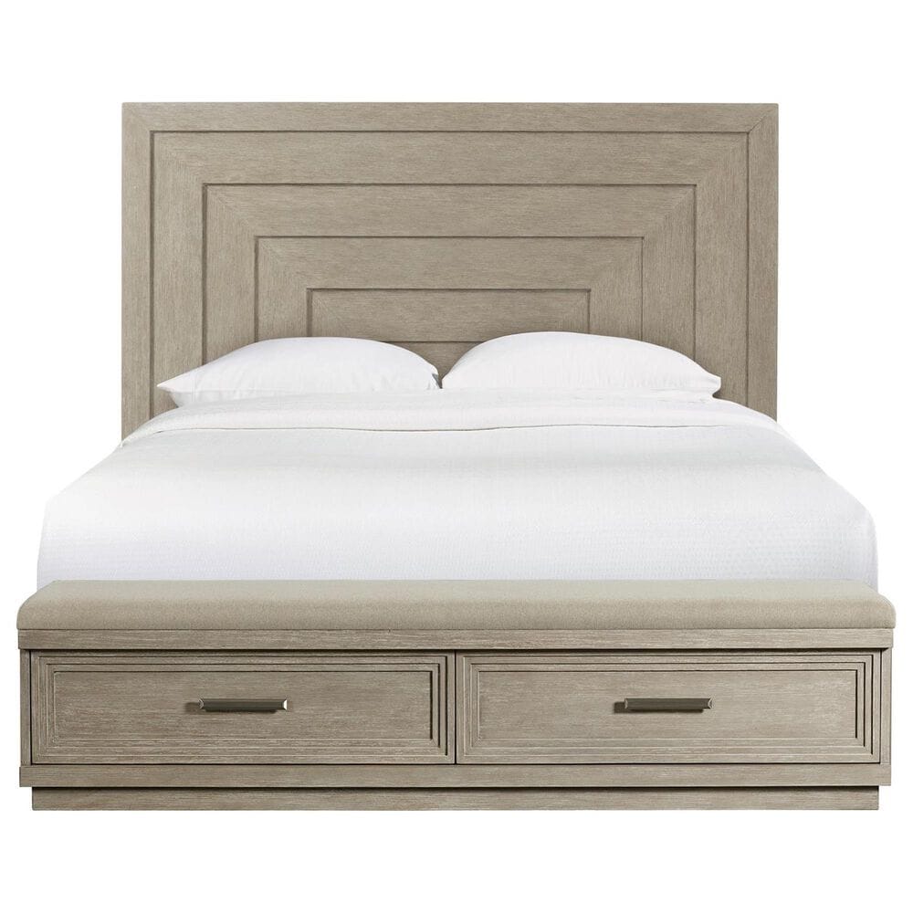 Shannon Hills Cascade Queen Illuminated Upholstered Storage Bed in Dovetail, , large