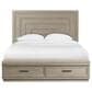 Shannon Hills Cascade Queen Illuminated Upholstered Storage Bed in Dovetail, , large