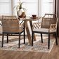 Baxton Studio Abiel Arm Chair in Grey Wash and Black, , large