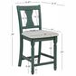 Linon Home Decor Willow Counter Stool with Cream Cushion in Teal, , large