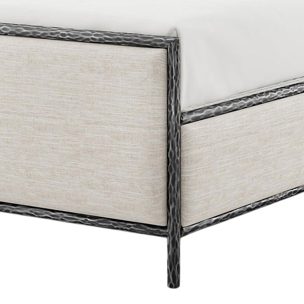Furniture of America Lalia Queen Upholstered Panel Bed with Padded Headboard in Matte Grey, , large