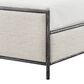 Furniture of America Lalia Queen Upholstered Panel Bed with Padded Headboard in Matte Grey, , large