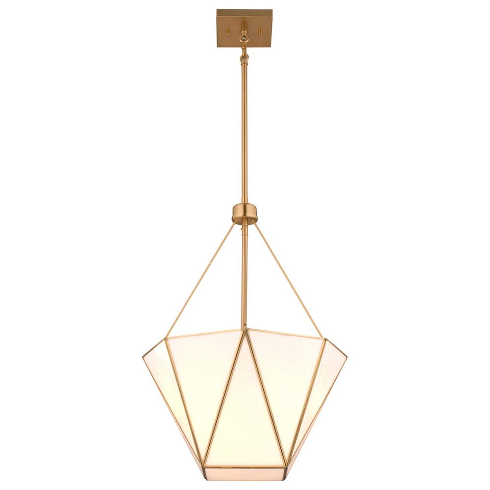 Vaxcel Lighting Burnett 3-Light Cone Pendant in Muted Brass, , large
