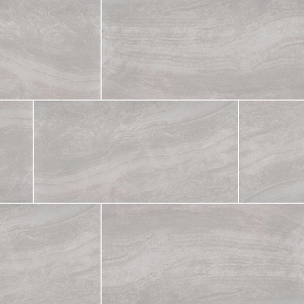 MS International Praia Gray 12" x 24" Porcelain Tile, , large