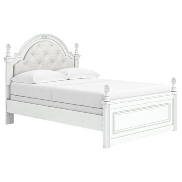 Ashley Kozlani Full Upholstered Panel Bed in White, , large