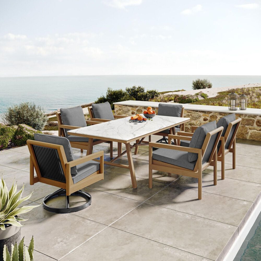 Agio Cove 7-Piece Patio Dining Set in Charcoal, , large