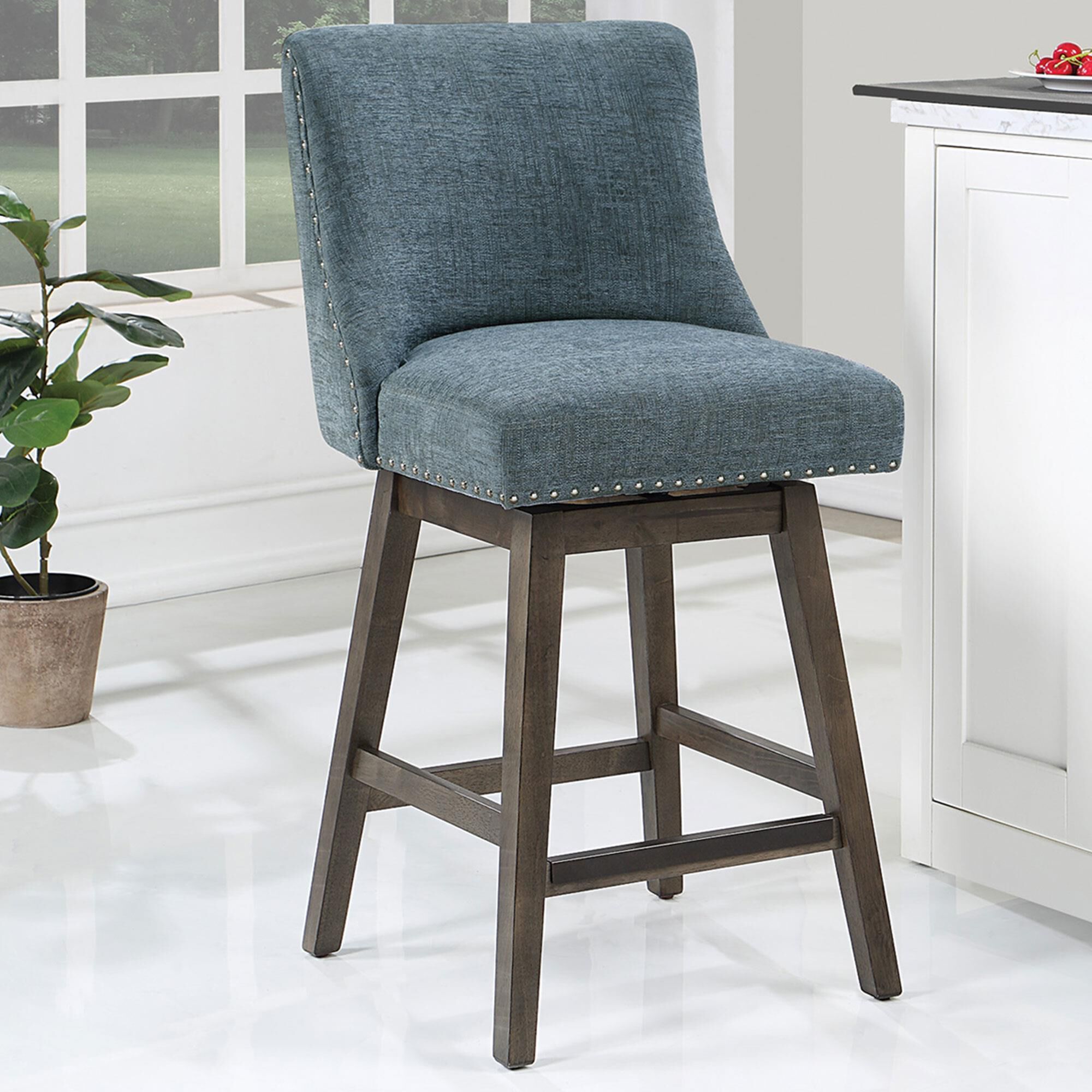 OSP Home Granville 26 Swivel Counter Stool in Navy NFM