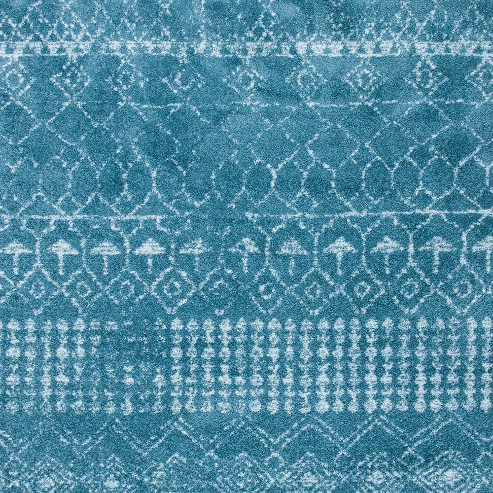 Safavieh Tulum 6&#39;7&quot; Square Turquoise and Blue Area Rug, , large