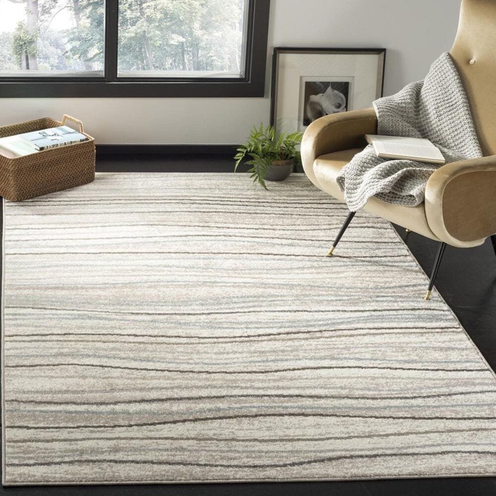 Safavieh Amsterdam AMS111A 5&#39;1&quot; x 7&#39;6&quot; Cream and Beige Area Rug, , large