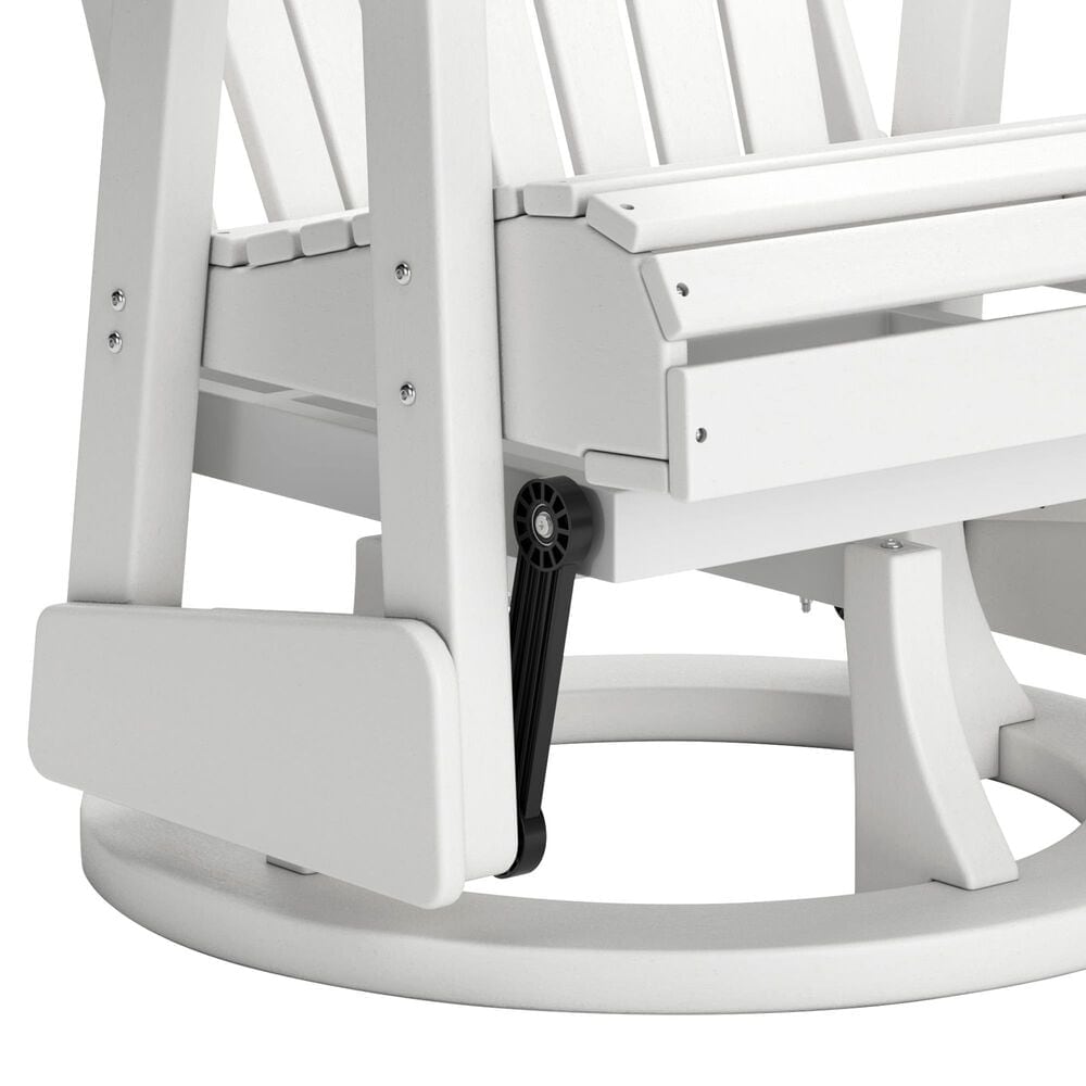 Ashley Hyland Wave Swivel Glider Chair in White, , large