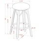 Furniture of America Eldridge 26" Patio Bar Stool in Natural, Navy and Gray (Set of 2), , large